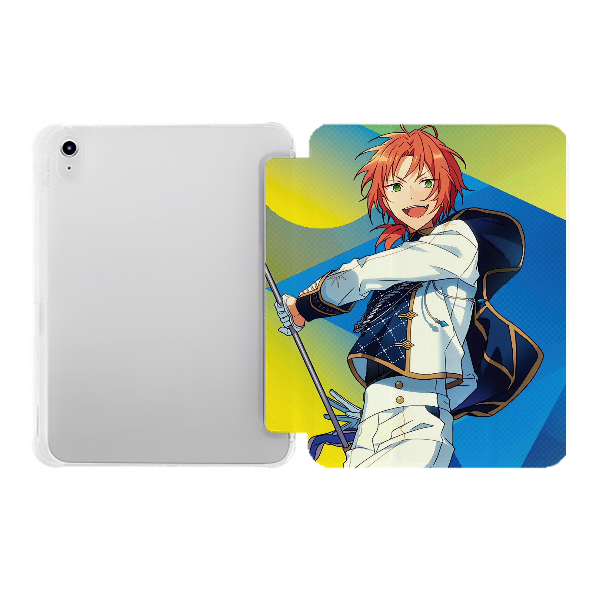 （画像用） あんさんぶるスターズ! Ensemble Stars IPad ケース ペン収納付き 三つ折りスタンド PUレザー×シリコン 対応機種9.5/10.5/10.9インチ